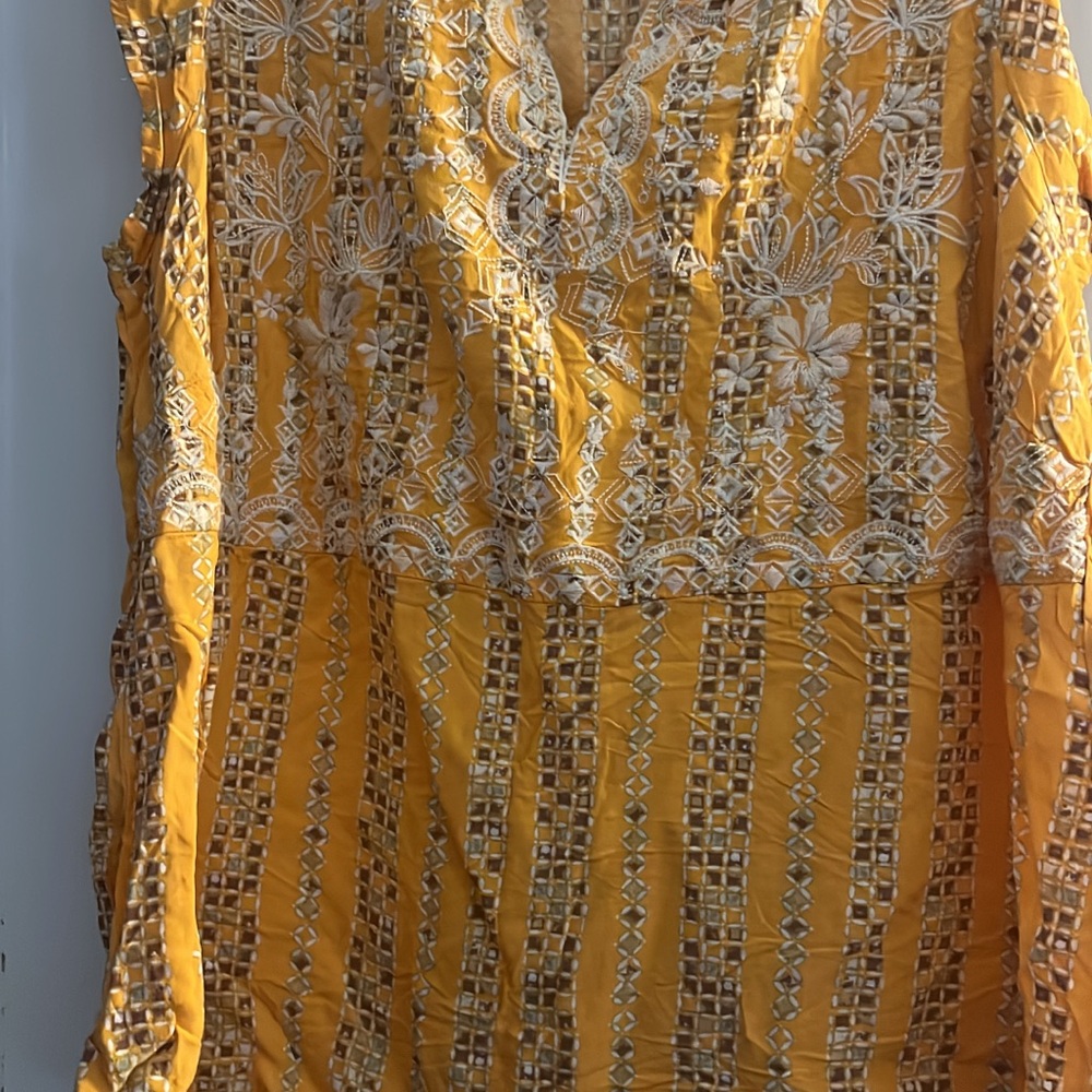 Embroidered Yellow Top